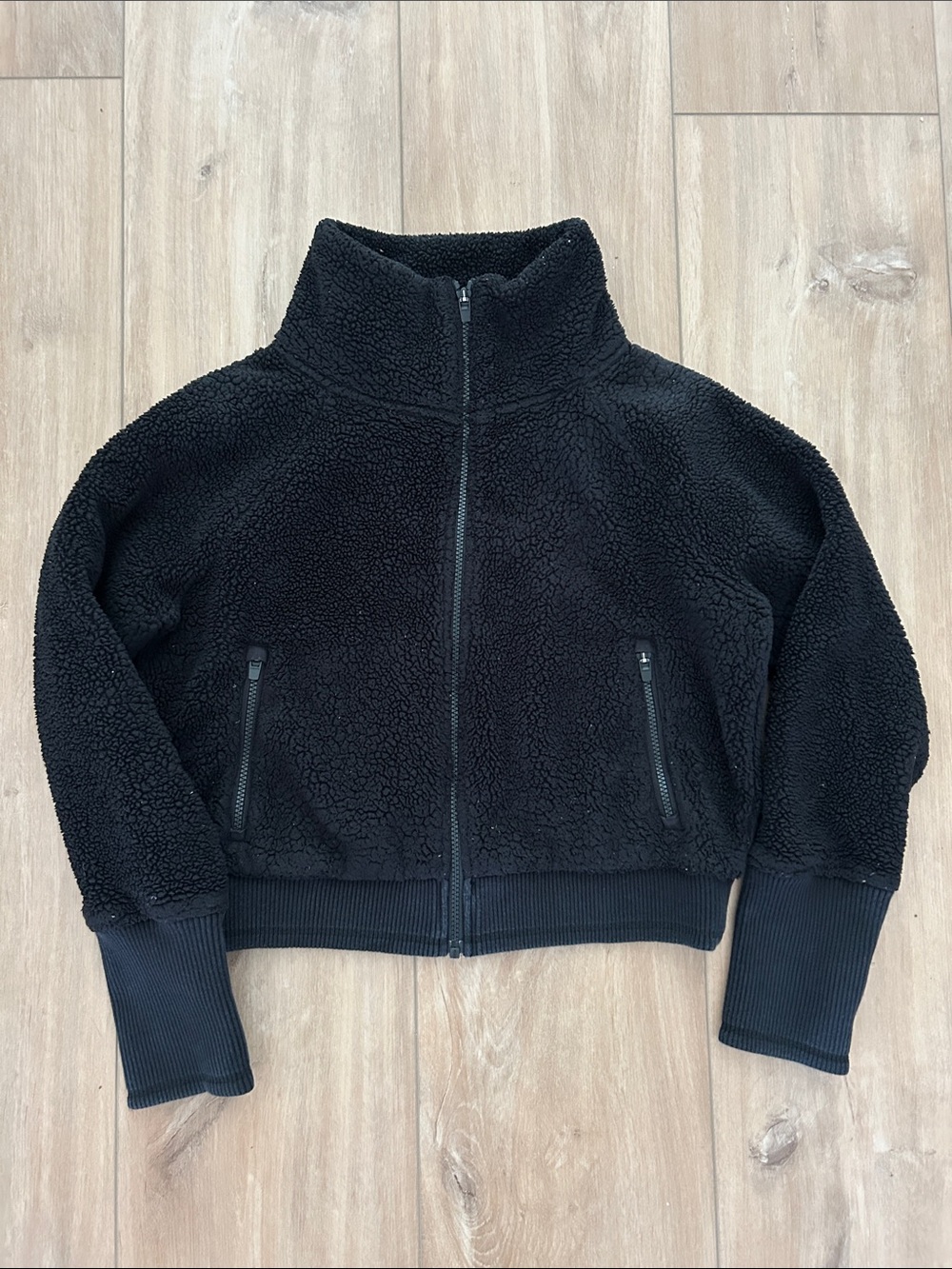 ATHLETA Sherpa Cropped Teddy Jacket